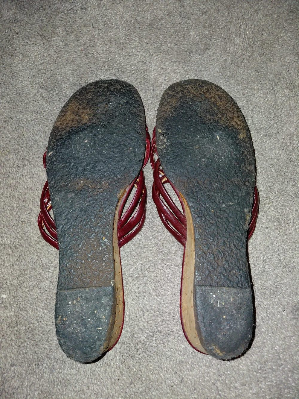 Vintage Etienne Aigner Burgundy Sandals